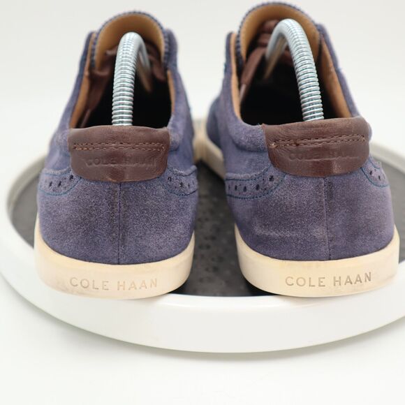 Cole Haan Joshua Wingtip Mens Shoes Size 10M Blue Suede Oxford Lace Up C13806 - Picture 8 of 13